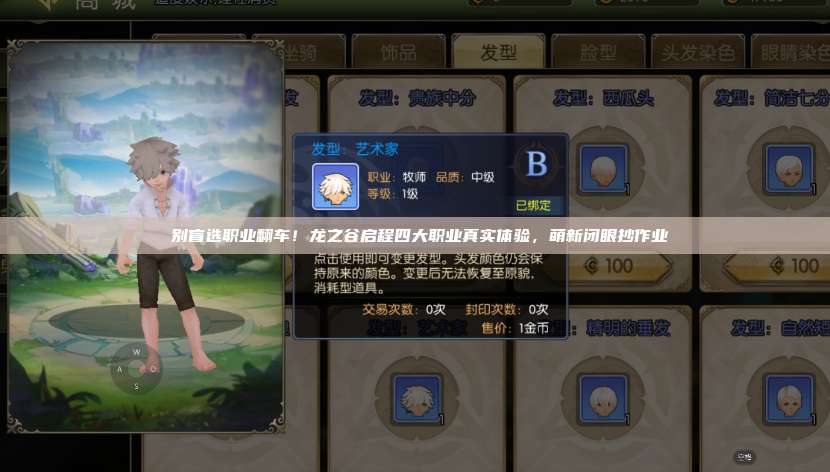  别盲选职业翻车！龙之谷启程四大职业真实体验，萌新闭眼抄作业 第1张
